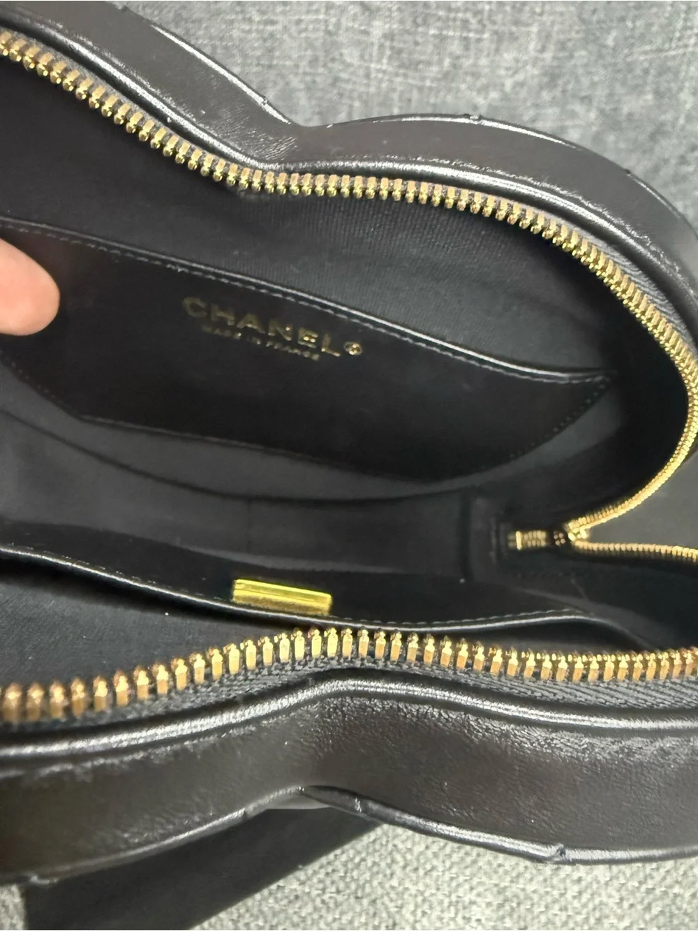 CHANEL CC in LOVE heart flap bag lambskin leather